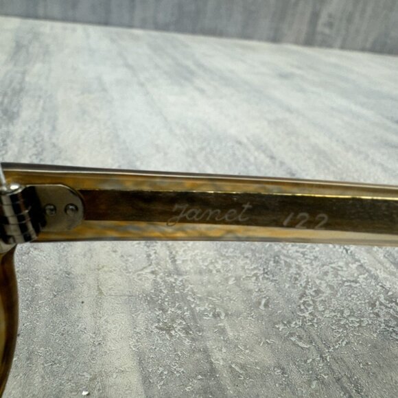 Blake Janet Design Eyeglasses Frames Only TAN Brown Crystal Full Rim Small - Picture 12 of 13